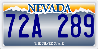 NV license plate 72A289