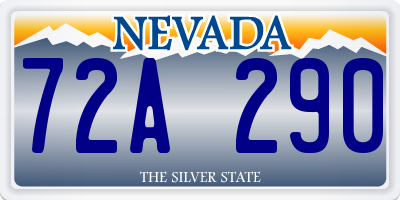 NV license plate 72A290