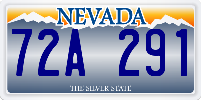 NV license plate 72A291