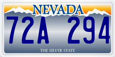 NV license plate 72A294