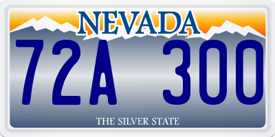 NV license plate 72A300