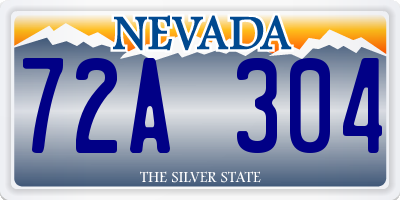 NV license plate 72A304