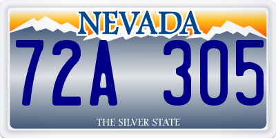 NV license plate 72A305