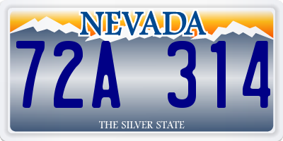 NV license plate 72A314