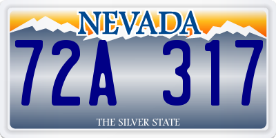 NV license plate 72A317