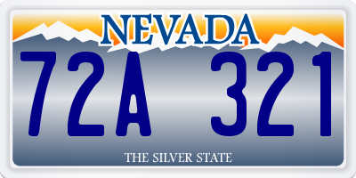 NV license plate 72A321