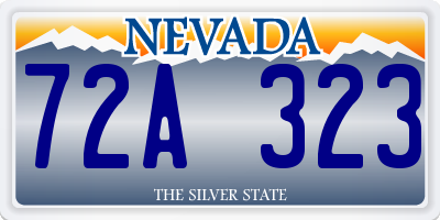 NV license plate 72A323