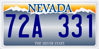 NV license plate 72A331
