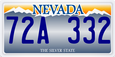 NV license plate 72A332