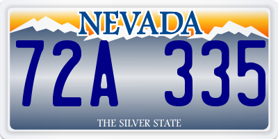 NV license plate 72A335