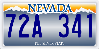 NV license plate 72A341