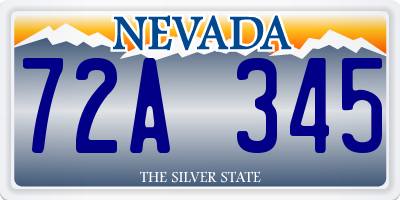 NV license plate 72A345