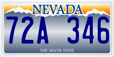NV license plate 72A346