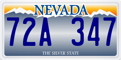 NV license plate 72A347