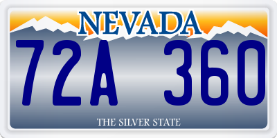 NV license plate 72A360