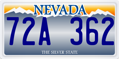 NV license plate 72A362