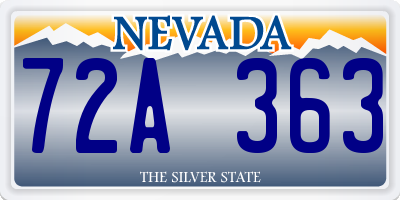 NV license plate 72A363