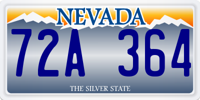NV license plate 72A364