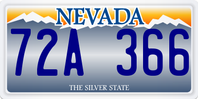 NV license plate 72A366
