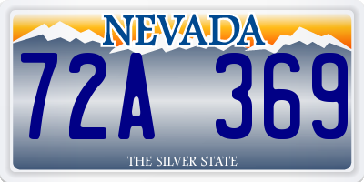 NV license plate 72A369