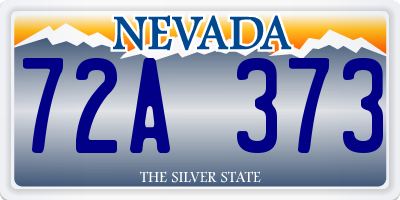 NV license plate 72A373