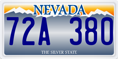 NV license plate 72A380