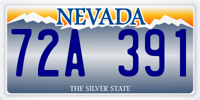 NV license plate 72A391