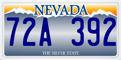 NV license plate 72A392