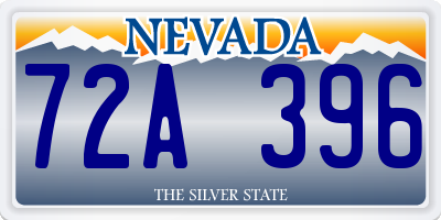 NV license plate 72A396
