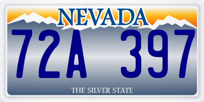NV license plate 72A397