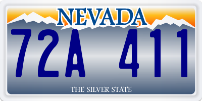 NV license plate 72A411