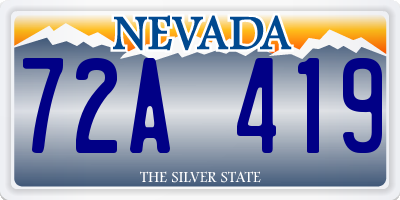 NV license plate 72A419