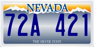 NV license plate 72A421