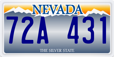 NV license plate 72A431