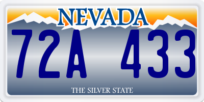 NV license plate 72A433