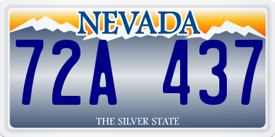 NV license plate 72A437