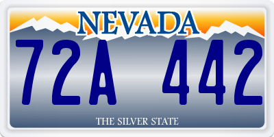 NV license plate 72A442