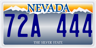 NV license plate 72A444