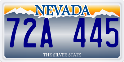 NV license plate 72A445