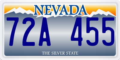 NV license plate 72A455