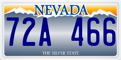 NV license plate 72A466
