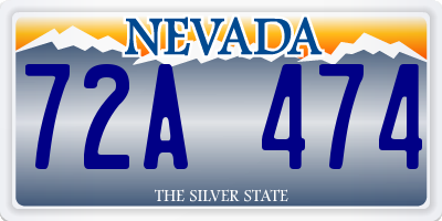 NV license plate 72A474