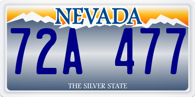 NV license plate 72A477