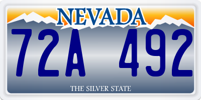 NV license plate 72A492