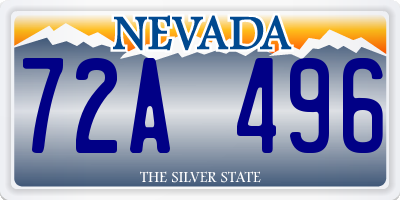 NV license plate 72A496