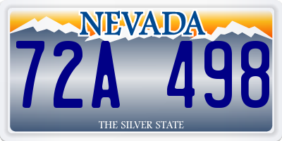 NV license plate 72A498