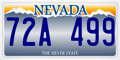 NV license plate 72A499