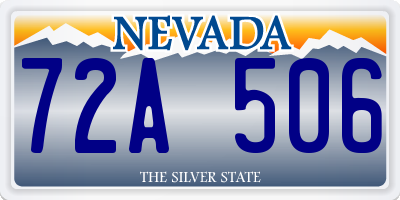 NV license plate 72A506