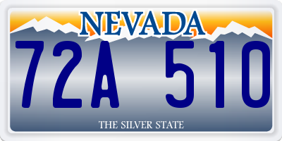 NV license plate 72A510