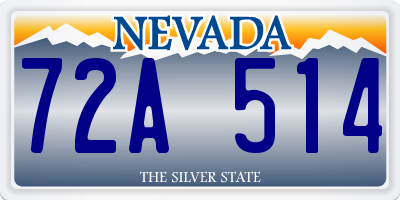 NV license plate 72A514